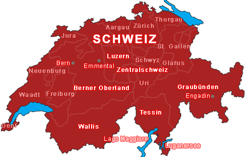 Schweiz - Info Karte